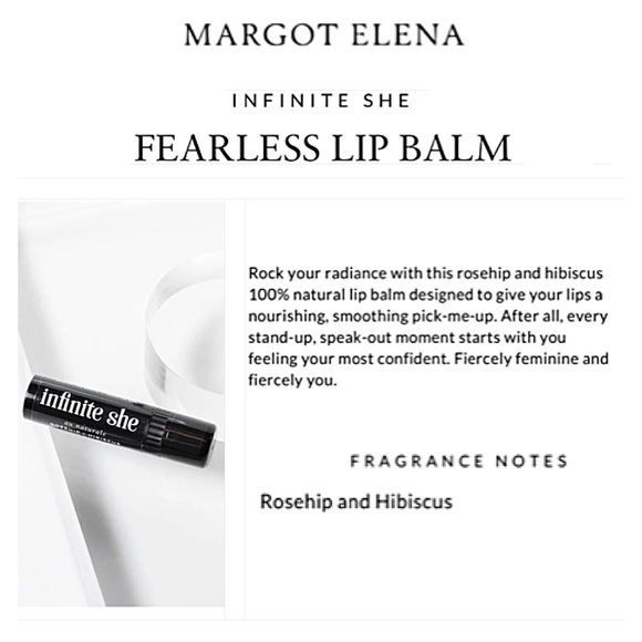 3️⃣NEW Margot Elena LIP BALMS Infinite She 💯% NATURAL FEARLESS Rosehip Hibiscus - Picture 8 of 12